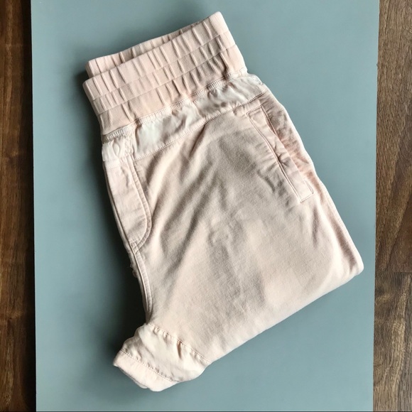 Young Fabulous & Broke Pants - Young, Fabulous & Broke Peach Cropped Ankle Joggers Sweatpants Medium